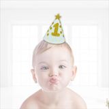SüSLe Bebek ve Parti 1 Yaş Simli Eva Külah Şapka - Beyaz