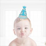 SüSLe Bebek ve Parti 1 Yaş Simli Eva Külah Şapka - Gümüş