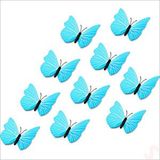 SüSLe Bebek ve Parti 3d Baskılı Pvc Kelebek Süs, 7,5 Cm X 10 Adet - Mavi Çok Renkli