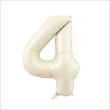 SüSLe Bebek ve Parti 4 Yaş Rakam Krem Folyo Balon - 76 Cm