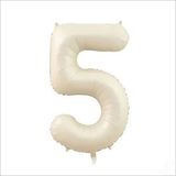 SüSLe Bebek ve Parti 5 Yaş Rakam Krem Folyo Balon - 76 Cm