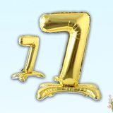 SüSLe Bebek ve Parti 7 Rakam Ayaklı Folyo Balon, 65 Cm - Altın