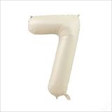 SüSLe Bebek ve Parti 7 Yaş Rakam Krem Folyo Balon - 76 Cm