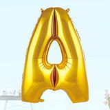 SüSLe Bebek ve Parti A Harf Folyo Balon, 100 Cm - Altın
