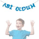 SüSLe Bebek ve Parti Abi Oldum Simli Eva Uzar Yazı - 80 Cm