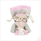 SüSLe Bebek ve Parti Ahşap Standlı 10cm X 8cm Kese, Pembe Uçan Balon - 1 Adet Çok Renkli