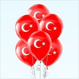 SüSLe Bebek ve Parti Ay Yıldız Baskılı 30cm Balon - 8 Adet Çok Renkli