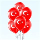 SüSLe Bebek ve Parti Ay Yıldız Baskılı 30cm Balon - 8 Adet