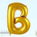 SüSLe Bebek ve Parti B Harf Folyo Balon, 100 Cm - Altın