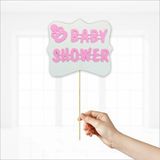 SüSLe Bebek ve Parti Baby Shower Konuşma Balonu Çubuğu - Pembe Çok Renkli