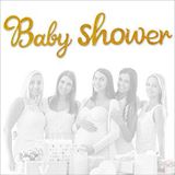 SüSLe Bebek ve Parti Baby Shower Simli Folyo Karton Banner, 90 cm - Altın