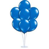 SüSLe Bebek ve Parti Balon Standlı, 7 Adet - Metalik Lacivert Balon Çok Renkli