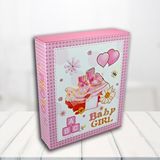 SüSLe Bebek ve Parti Bebek Fotoğraf Albümü 80 Resimlik Kutulu, Abc Modeli - Pembe