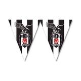 Süsle Bebek ve Parti Beşiktaş Üçgen Bayrak Flama - 3,60 mt