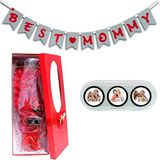 SüSLe Bebek ve Parti Best Mommy Yazı, 33 Sabun Güllü Buket Çerçe li Hediye Seti