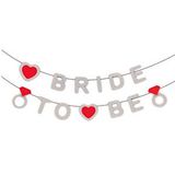 SüSLe Bebek ve Parti Bride To Be Banner, 3,50 Mt, Gümüş Çok Renkli
