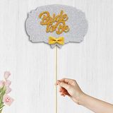 SüSLe Bebek ve Parti Bride To Be Konuşma Balonu Çubuğu - Gümüş & Altın