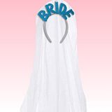 SüSLe Bebek ve Parti Bride Tüllü Taç - Mavi Çok Renkli