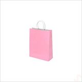 SüSLe Bebek ve Parti Büküm Saplı Kraft Çanta 22 X 16 X 8 Cm, Pembe - 1 Adet Çok Renkli