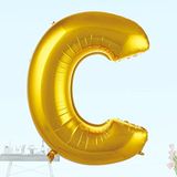 SüSLe Bebek ve Parti C Harf Folyo Balon, 100 Cm - Altın