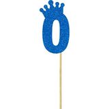 SüSLe Bebek ve Parti Eva Simli Rakam Pasta Süsü, 19cm x 7,5cm - 1 Adet Mavi 0