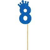 SüSLe Bebek ve Parti Eva Simli Rakam Pasta Süsü, 19cm x 7,5cm - 1 Adet Mavi 8