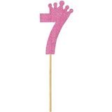SüSLe Bebek ve Parti Eva Simli Rakam Pasta Süsü, 19cm x 7,5cm - 1 Adet Pembe 7
