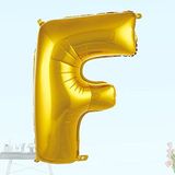 SüSLe Bebek ve Parti F Harf Folyo Balon, 100 Cm - Altın