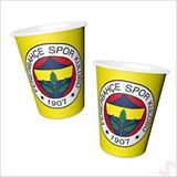SüSLe Bebek ve Parti Fenerbahçe Sk Karton Bardak - 8 Adet Çok Renkli