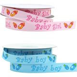 SüSLe Bebek ve Parti Grogren Kurdele, Baby Boy/Girl, 1,5 cm x 23 mt - Renk Seçenekli - MAVİ