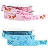 SüSLe Bebek ve Parti Grogren Kurdele, Baby Boy/Girl, 1,5 cm x 23 mt - Renk Seçenekli - PEMBE