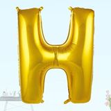 SüSLe Bebek ve Parti H Harf Folyo Balon, 100 Cm - Altın Çok Renkli