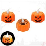 SüSLe Bebek ve Parti Halloween Bal Kabağı Led Mum, 5cm X 3 Adet Çok Renkli