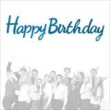 SüSLe Bebek ve Parti Happy Birthday Simli Folyo Karton Banner, 2 Mt - Mavi