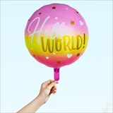 SüSLe Bebek ve Parti Hello World Baby Folyo Balon, 45cm - Pembe