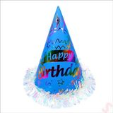 SüSLe Bebek ve Parti Hologram Happy Birthday Şapka, 24cm X 1 Adet - Mavi