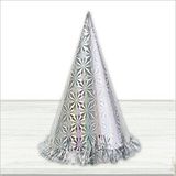 SüSLe Bebek ve Parti Hologram Karton Şapka, 32 Cm - Gümüş