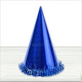 SüSLe Bebek ve Parti Hologram Karton Şapka, 32 Cm - Lacivert Çok Renkli
