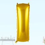SüSLe Bebek ve Parti I Harf Folyo Balon, 100 Cm - Altın Çok Renkli