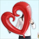 SüSLe Bebek ve Parti İçi Boş Kalp Folyo Balon, 100cm - Kırmızı