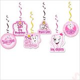 SüSLe Bebek ve Parti İlk Dişim 6'lı Tavan Süsü, 70 Cm - Pembe Çok Renkli