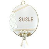 SüSLe Bebek ve Parti İpek Kumaş, Ayıcıklı İsimli Oval Kapı Süsü