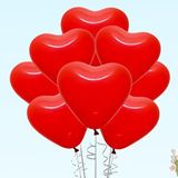 SüSLe Bebek ve Parti Kalp Balon, 8 Adet - Kırmızı Çok Renkli