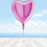SüSLe Bebek ve Parti Kalp Folyo Balon, 45 Cm - Fuşya