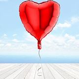 SüSLe Bebek ve Parti Kalp Folyo Balon, 45 Cm - Kırmızı Çok Renkli