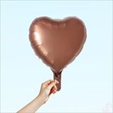 SüSLe Bebek ve Parti Kalp Folyo Balon, 45cm - Karamel