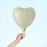 SüSLe Bebek ve Parti Kalp Folyo Balon, 45cm - Krem