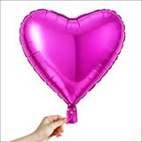 SüSLe Bebek ve Parti Kalp Folyo Balon, 60cm - Fuşya Çok Renkli
