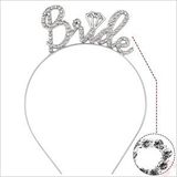 SüSLe Bebek ve Parti Kristal Parlak Taşlı, Metal Bride Taç - Gümüş Çok Renkli