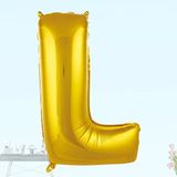 SüSLe Bebek ve Parti L Harf Folyo Balon, 100 Cm - Altın
